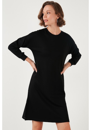 Lela Modest Oysho Kumaş Relaxed Fit Yırtmaçlı Bayan Tunik 5865878 Siyah Lela Modest Oysho Kumaş Relaxed Fit Yırtmaçlı Bayan Tunik 5865878 Siyah
