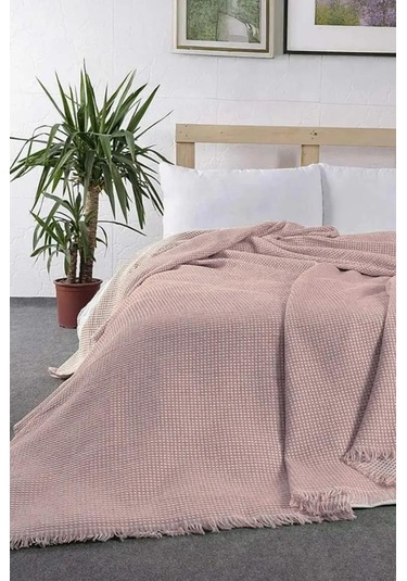 Lora Tek Kişilik Tek Pike 160x210 Cm Pudra Pudra