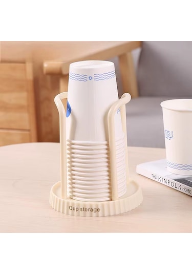 Microcase Masaüstü Kağıt Bardak Tutucu Düzenleyici - Al5308 2 Adet Bej