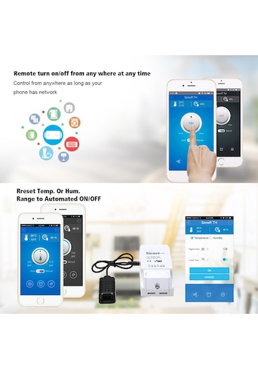 Teltree Sonoff Am2301 Isı Ve Nem Sensörü İmza -40 C/+80 C Aralığında, Th10/th16 İle Çalışır, Akıllı Ev İçin Im160712004