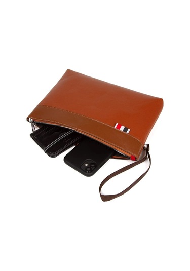 Tuldar Deri El Askılı Dosya Evrak Günlük Portföy & Clutch Çanta Tul527 Taba