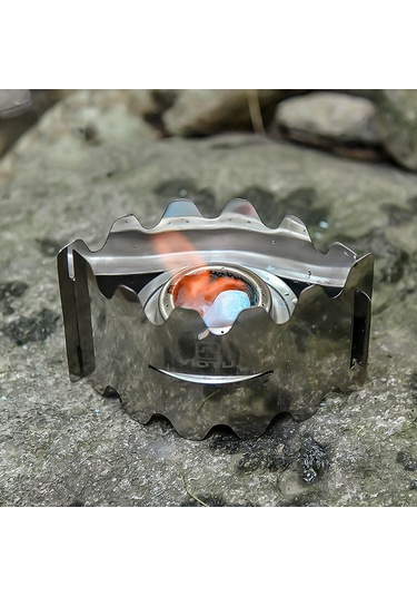 Mufunye Taşınabilir Dış Mekan Alkol Ocağı, Paslanmaz Çelik, Rüzgar Engelleyici, Verimli Yanma, Kamp/faaliyetler İçin At6391 Gümüş