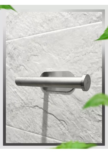 Karapi Tun Delme Gerektirmeyen Kendinden Yapışkanlı Tuvalet Kağıdı Tutucu 211084367 Gri