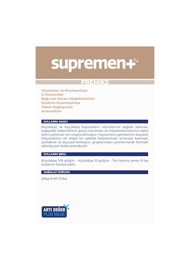 Vioment Suprement 20 Kg - Ruminant Hayvanlarda; Tam Destek -