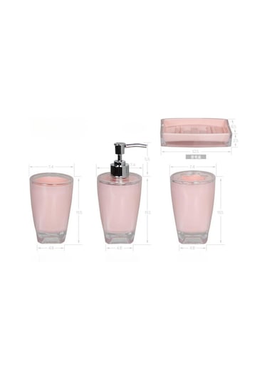 Suntek Vanity Hotel Için 4 Parça Sabunluk Modern Tuvalet Bej