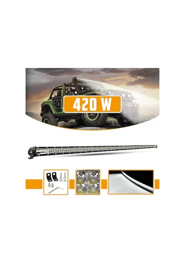 C9 Off Road Led Bar 420w Çift Sıra 114cm Beyaz
