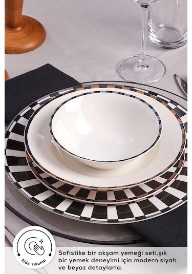Karaca  Elegance Bone Aries 24 Parça 6 Kişilik Yemek Takımı