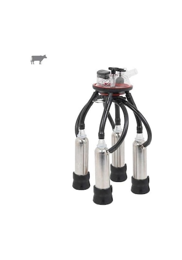 Melasty Süt Sağma Makinesi 240 Cc Sağım Demeti Paslanmaz Kılıf/colay Ø21 Kısa Meme Lastiği-kauçuk -2572