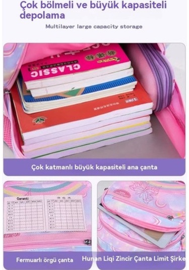 Yeni Ilköğretim Okulu Okul Çantası Hafif Kitap Çantası Büyük Kapasiteli Omuz Çantası 4-6 Sınıf Okul Çantası Büyük Boy 252lap Diğer