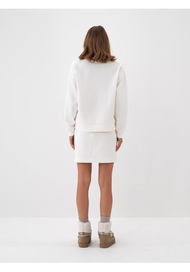 Ekru Pamuk Dokulu Regular Fit Etek 270403 Ekru
