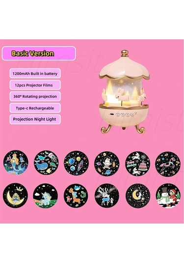 12 Film Projeksiyon Lambası Dönen Müzik Kutusu İle Yaratıcı