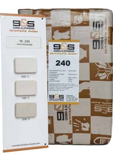 Goerg & Schneıder 240 Stoneware Seramik Vakum Çamuru Beyaz/açık Krem - 10 Kg