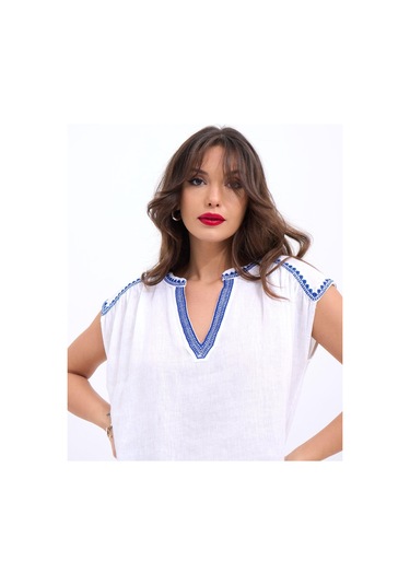 7162 Bluz-beyaz Beyaz