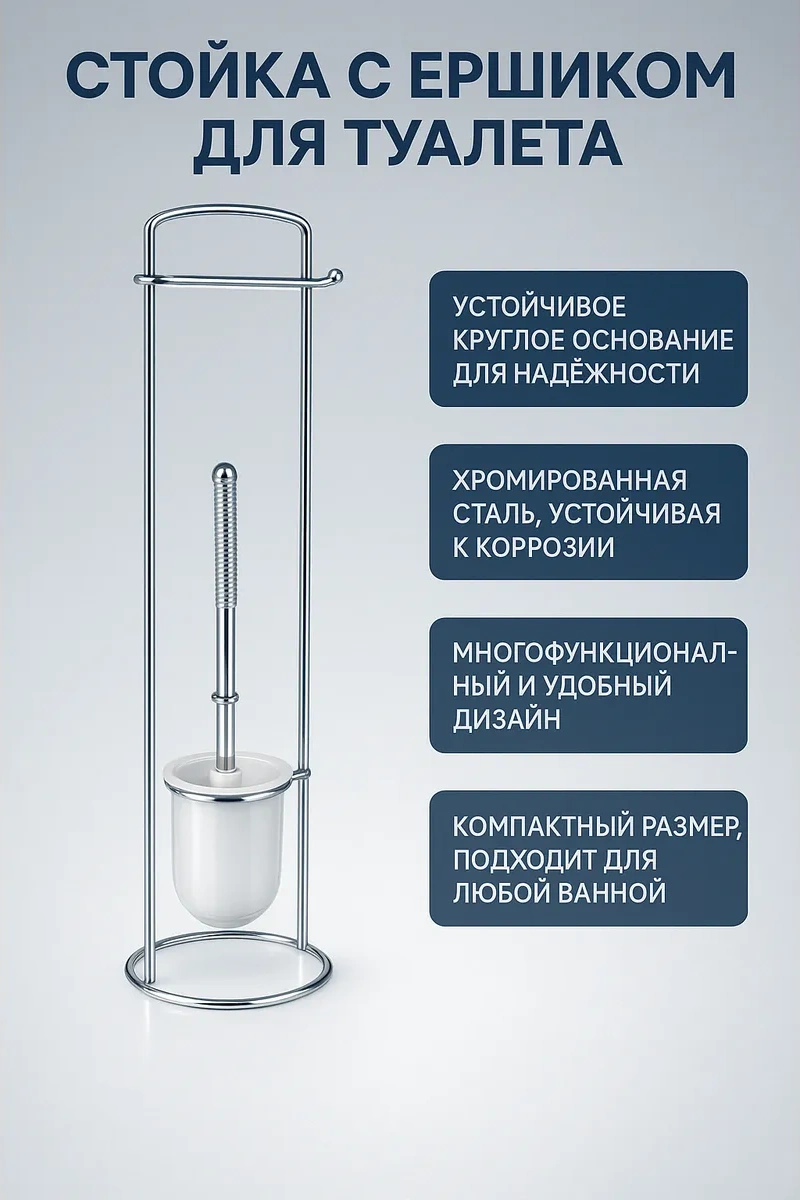 Ryzij Kot Tuvalet Kağıdı Ve Tuvalet Fırçası İçin Zemin Sepeti 167295475 Gri