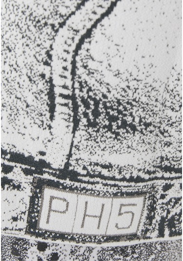 Ph5 Hana Denim Desenli Oversize Ceket Gri