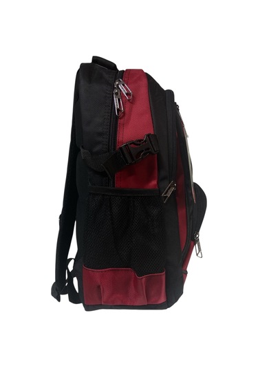 Büyük Su Geçirmeyen Kalın Kumaş Ortopedik Çok Bölmeli Okul Gezi Seyahat Kamp Sırt Çantası 32cmx47cm Kırmızı