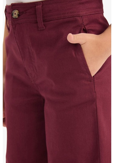 Defacto Kız Çocuk Flare Fit Gabardin Pantolon G4227a825wnbr415 Bordo-br415