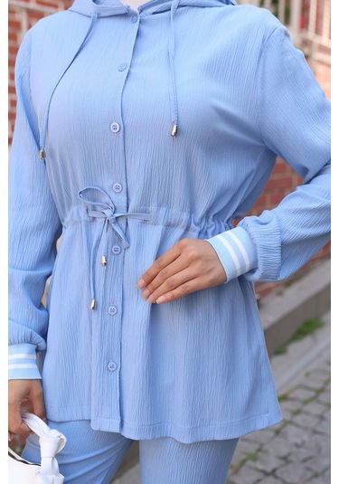 Ribana Detaylı Takım Bebe Mavisi Bebemavisi Bebek Mavisi