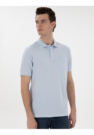 Pierre Cardin Erkek Açık Mavi Tişört Basic 50302538-vr003