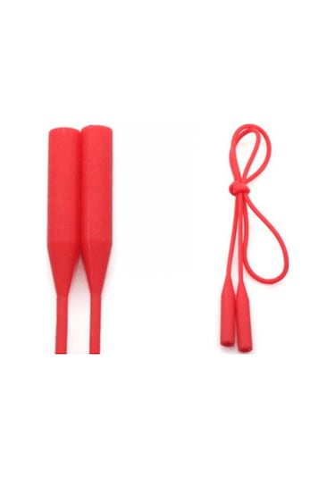 Silikon Gözlük Askısı Zinciri Kaymaz Kordon Tutucu Boyun Gözlük Dize İpi Kırmızı
