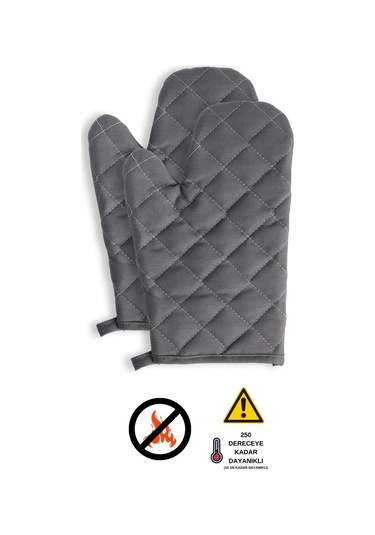 Yanmaz Ve Isıya Dayanıklı Fırın Eldiveni 2 Eldiven Füme