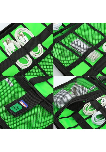 Sones Taşınabilir Seyahat Düzenleyici Depolama Toplama Çantası Kılıf Kese Dijital Alet Elektronik Aksesuarlar, Boyut: 25,7 18,5 1,2 Cm Mavi Diğer