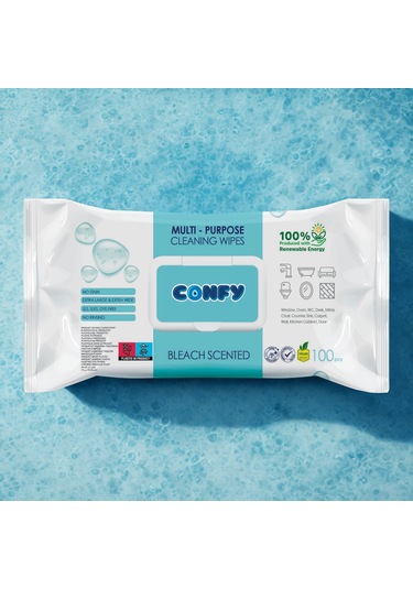 Confy Yüzey Temizlik Mendili Çamaşır Suyu Ferahlığı 2'li
