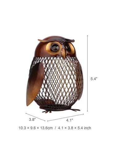 Jms Tooarts Baykuş Şekilli Metal Para Kutusu Ev Mefruşat Ürünleri Crafting Hediye