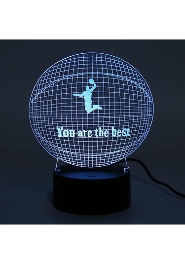 Goldenqian 3d Lamba, Enerji Tasarrufu 7 Renk Erkekler Için Dokunmatik Gece Işığı Çocuklar Için Ofis Için Yatak Odası Için Ev Için Bebek Odası Barlar Için Xlpjpw Siyah