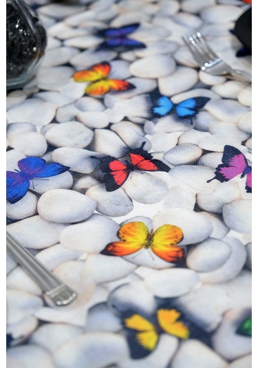 Sufre Sıvı Geçirmez Masa Örtüsü Sofra Bezi Sofra Örtüsü Piknik Örtüsü Kelebekli