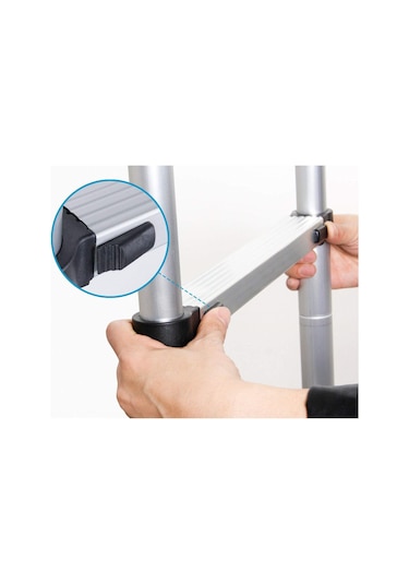 Ebax 10 Basamaklı Teleskopik Merdiven Uzayan 2.9 Metre