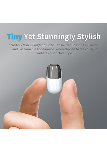 Samdoo Beyaz Kablosuz Kolluk Mikrofonu, Şarj Kutusu İle Gürültü Engelleme, Type-c Bağlantı, Hemen Kullanıma Hazır