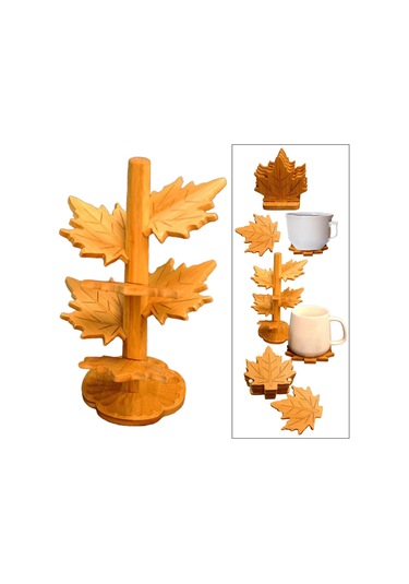 Suntek 6 Parça Güz Yaprakları Bardak Restoran Buzdolabı Yemek Ağaç Şeklinde S Diğer
