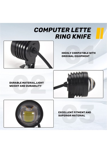 3 İnç Motosiklet Farı 30w 6000lm Balık Gözü Led Motosiklet Işık Far Sürüş Sis Spotları