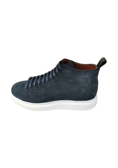 Büyük Numara Süet Erkek Bot Lacivert Siyah