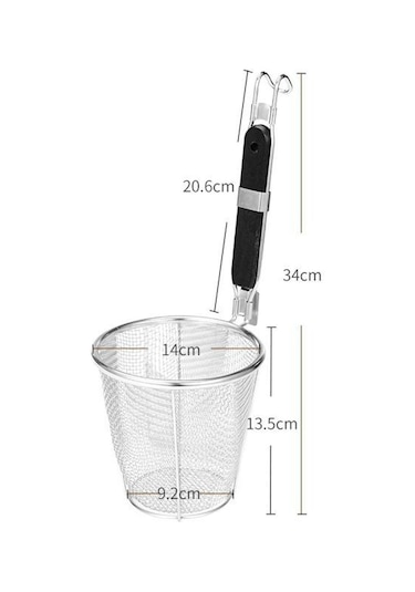 Suntek Kızartma Sepeti Skimmer Mutfak Örgü Süzgeç 35x14cm