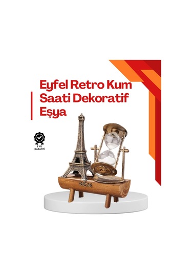 Masa Üstü Ahşap Kum Saati - Dekoratif Dayanıklı Ve Şık