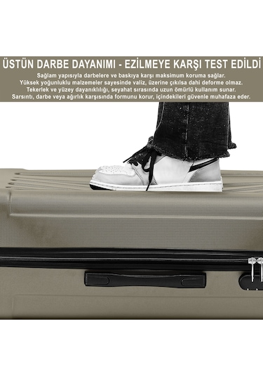 Anthony Jackson Ultra Hafif Abs Büyük Boy Valiz Trıon Haki