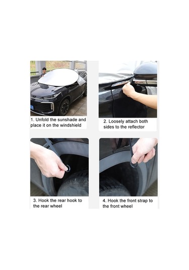 Dancemonkey Araba Güneşliği Ön Kapak Gümüş Vinil Isı Kalkanı