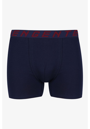 Erkek Tekli Pamuklu Boxer Ko9003bx-26 Lacivert - Kırmızı