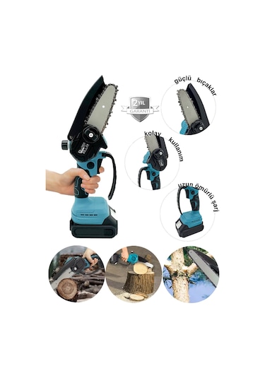 Moonshop 128 Vf 12 Ah Çift Bataryalı Şarjlı El Testeresi Çift Pal