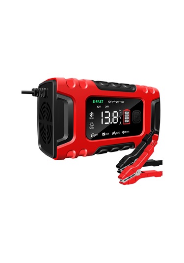 Tenfowee Akıllı 12v/24v 10a Şarj Cihazı - Kurşun Asit Ve Lityum Pil Şarjı İçin Çok Fonksiyonlu Ekranlı Model