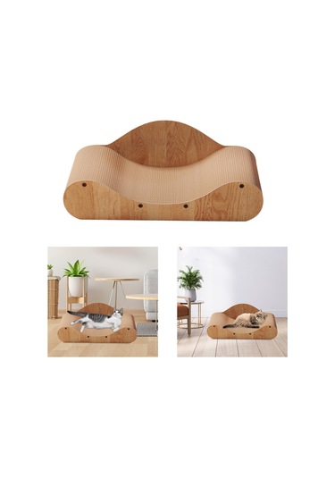 Suntek Kedi Scratcher Karton Aşınmaya Dayanıklı Salon 70x29x21cm