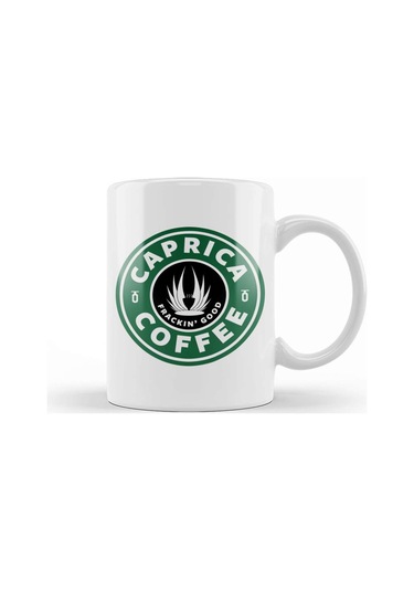Caprica Coffee Frackin Good Battlestar Galactica Starbucks Kupa Bardak Porselen Karışık