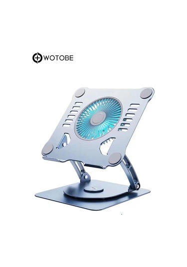 Ayarlanabilir Metal Laptop Standı Fanlı Notebook Tutucu Alüminyum Macbook Uyumlu Yükseltici