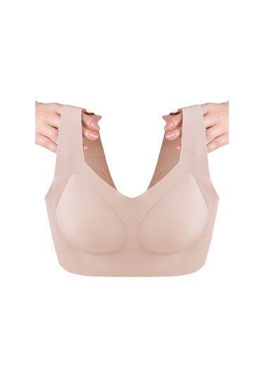Balensiz Lazer Dikişsiz Çıkarılabilir Pedli Kalın Askılı Görünmez Sütyen Ten