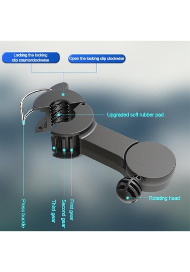Seametal 3 Vitesli Araba Koltuğu Arka Soğutma Fanı Usb Şarj Çift Kafa Fan 360 Derece Rotasyon Boyun Soğutucu Yaz Araba Aksesuarları