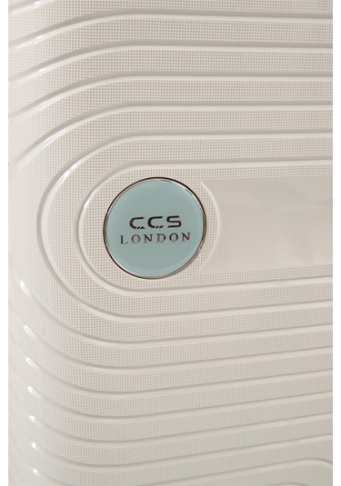 Ççs 5239 Polipropilen Büyük Boy Valiz Beyaz-mavi