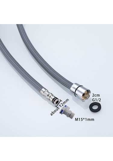 Hombey Mutfak Musluğu Değişim Hortumu - Çekilebilir 1.5 Metre, Hızlı Takılabilir Tip Aksesuarlar İçerir