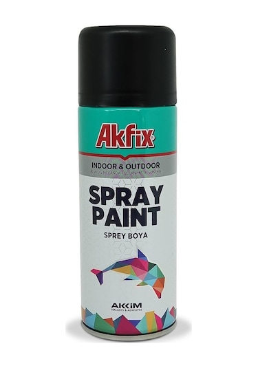 Akfix Akrilik Sprey Boya 400Ml Mat Siyah (550211544)
